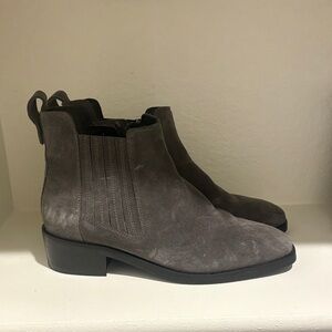 Aquatalia Charcoal Suede Ankle Boots